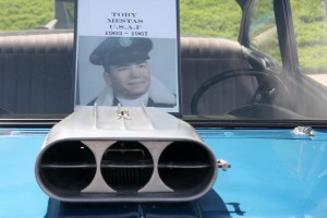 This '55 Chevy prodly displayed a photo of a veteran